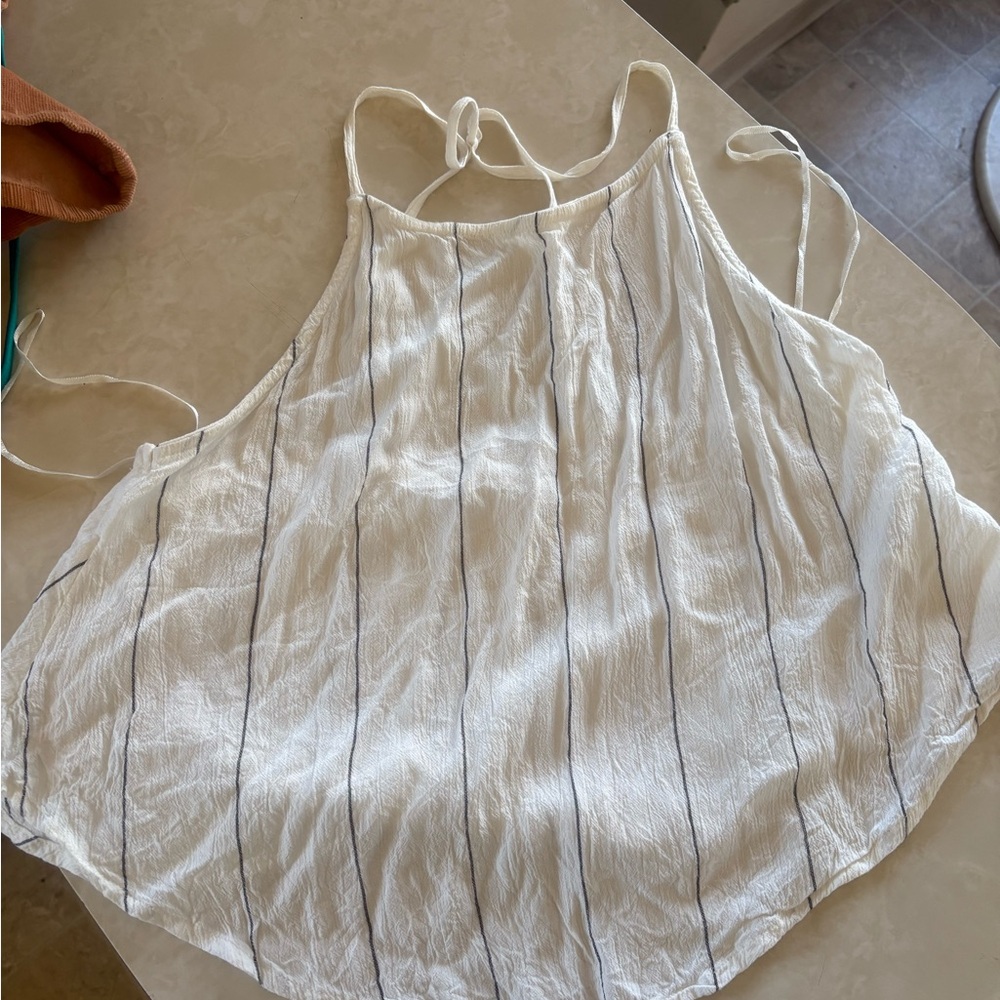 White Striped Women's Top